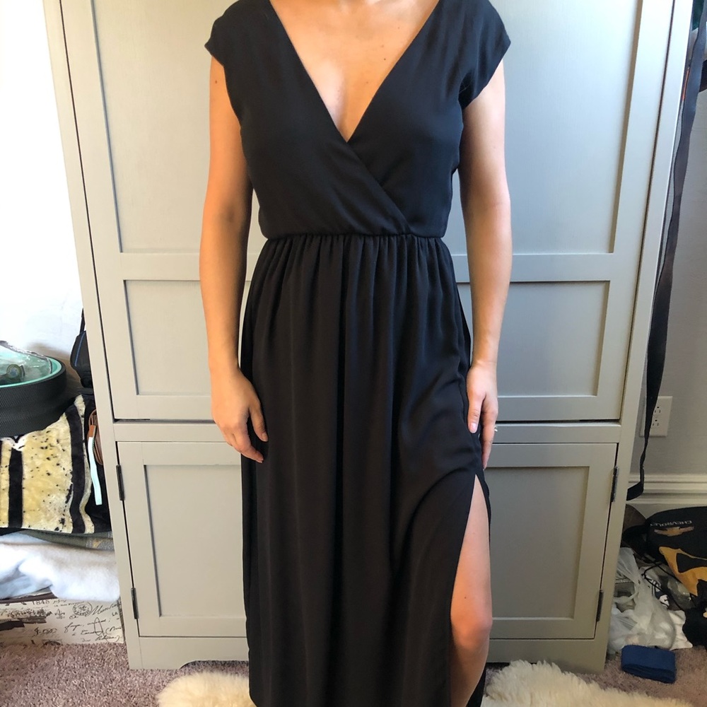 ASOS Petite Formal Maxi Dress with Lace Back Detail Size 00P